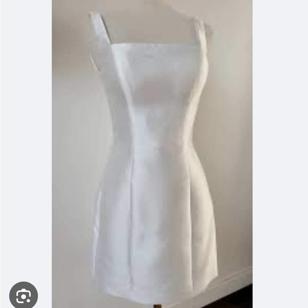 Untamed Petals White Structured Mini Dress